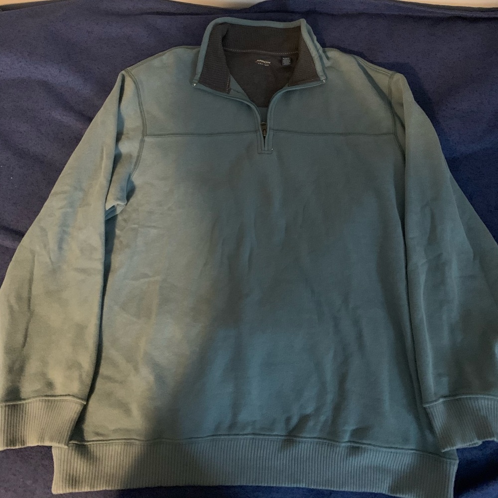 Arrow Men’s XL 1/4 Zip Pullover Sea Green